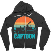 Funny Boating Captoon Pontoon Tritoon Captain Pontoon Boat T Shirt Zipper Hoodie | Artistshot