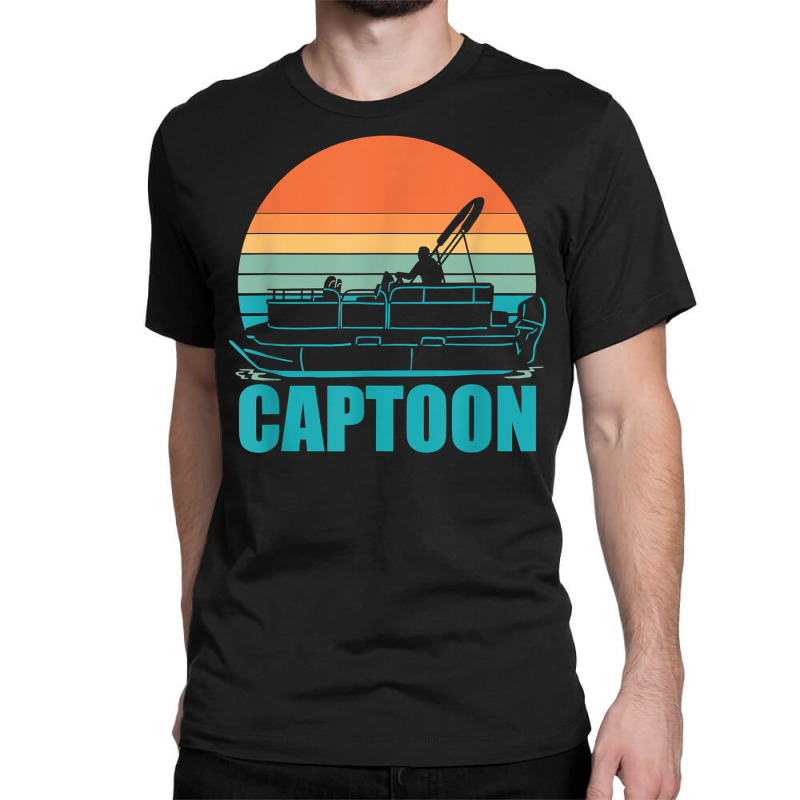 Funny Boating Captoon Pontoon Tritoon Captain Pontoon Boat T Shirt Classic T-shirt | Artistshot