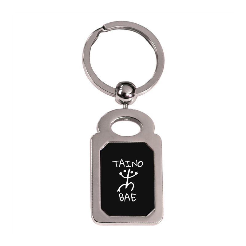 Taino Bae Tainos De Boriken Boricua Puerto Rican Taino Silver Rectangle Keychain | Artistshot