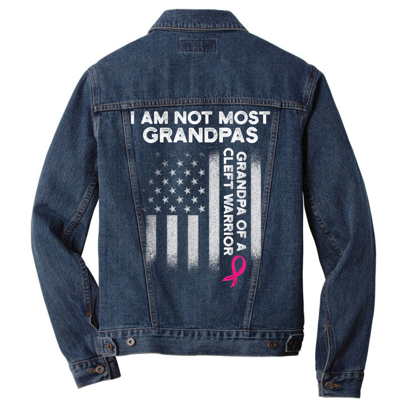 Mens Cleft Palate Lip Most Grandpa Cleft Strong Awareness T Shirt Men Denim Jacket | Artistshot