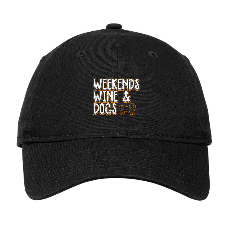 Limited Edition Weekends Wine Dogs Adjustable Cap | Artistshot