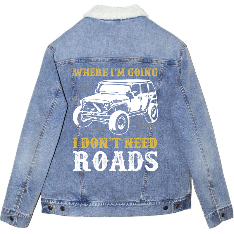 Limited Edition Where I,m Going Cars Unisex Sherpa-Lined Denim Jacket by Pannell Quintero | Artistshot