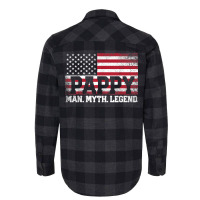 Mens Pappy The Man Myth Legend American Flag Father's Day Gift T Shirt Flannel Shirt | Artistshot