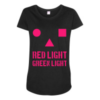 Limited Edition Red Light, Green Light Minimal Design Maternity Scoop Neck T-shirt | Artistshot