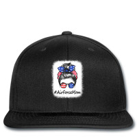 Trending Bleach Messy Bun Air Force Mom America Flag Mothers Day Printed Hat | Artistshot