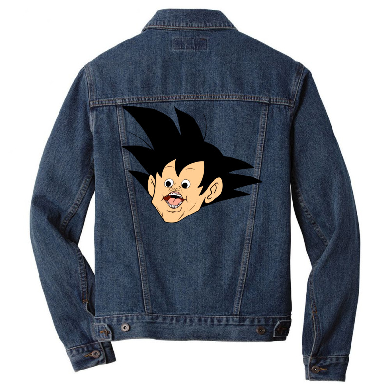 Goku Meme Face Reaction Men Denim Jacket by eventslumjac | Artistshot