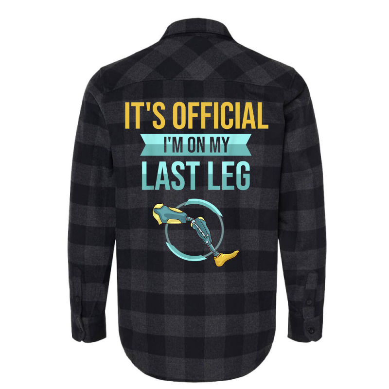 Leg Prosthetic Gift Leg Amputation Amputee T Shirt Flannel Shirt by hudizhowav | Artistshot