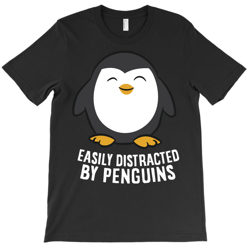 Cute Penguin Lover Gift Easily Distracted By Penguins Pullover Hoodie T-shirt | Artistshot