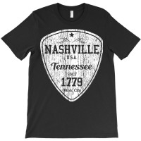 Nashville T Shirt Country Music City Guitar Pick Tee Gift T Shirt T-shirt | Artistshot