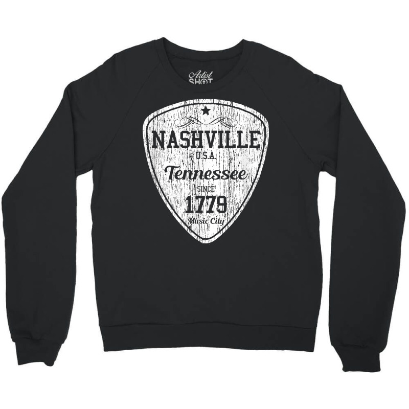 Nashville T Shirt Country Music City Guitar Pick Tee Gift T Shirt Crewneck Sweatshirt | Artistshot