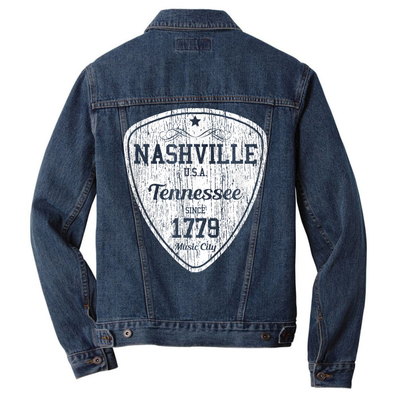 Nashville T Shirt Country Music City Guitar Pick Tee Gift T Shirt Men Denim Jacket | Artistshot