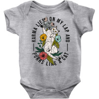 Funny Karma Cat Sarcastic Saying Kitten Loves Purring On Lap T Shirt Baby Bodysuit | Artistshot