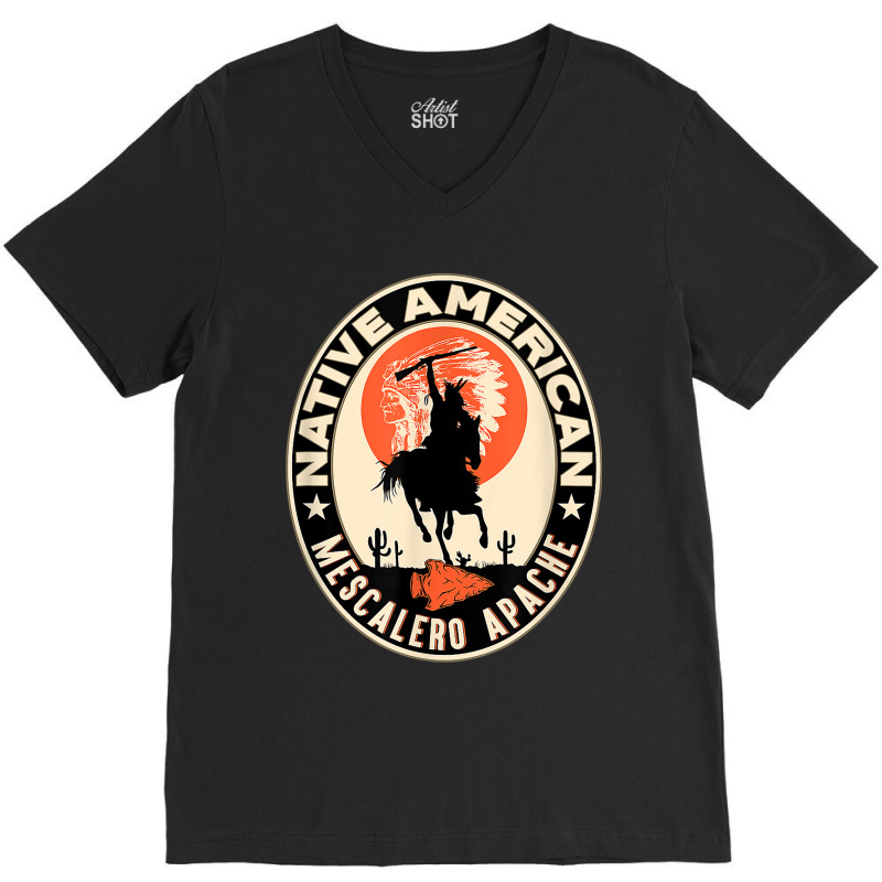 Mescalero Apache Strong Native American Indian Tribe Pride V-Neck Tee by RANDYYATT | Artistshot