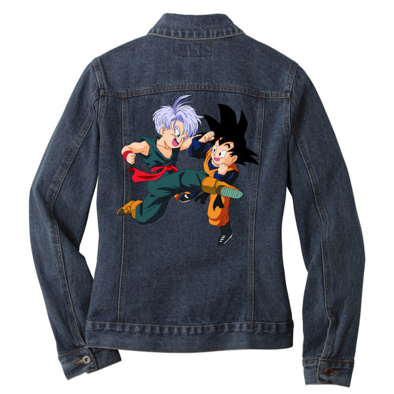 Goten And Trunks Ladies Denim Jacket by eventslumjac | Artistshot