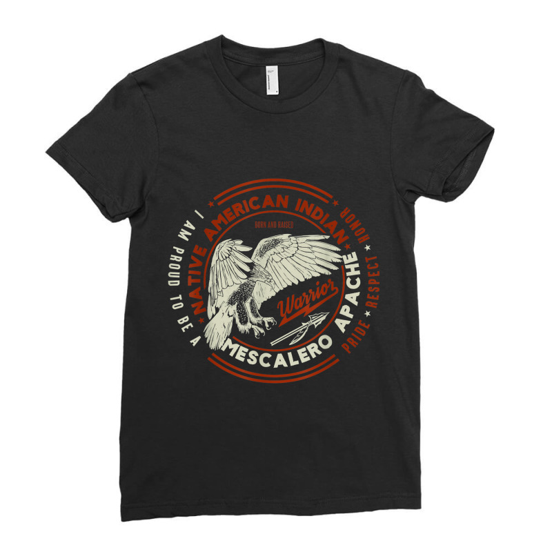 Mescalero Apache Tribe Native American Indian Proud Respect Ladies Fitted T-Shirt by RANDYYATT | Artistshot