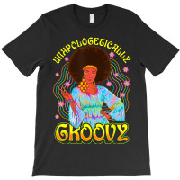 Limited Edition Unapologetically Groovy Black 70s Dance Party Peace T-shirt | Artistshot