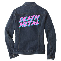 Limited Edition Death Metal Sarcastic 1980s Retrowave Brush Ladies Denim Jacket | Artistshot