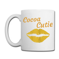 Womens Cocoa Cutie Sexy Gold Lips Cute Melanin Coffee Mug | Artistshot