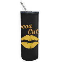 Womens Cocoa Cutie Sexy Gold Lips Cute Melanin Skinny Tumbler | Artistshot