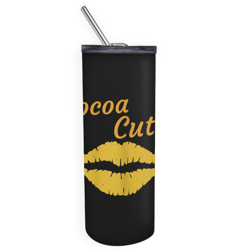 Womens Cocoa Cutie Sexy Gold Lips Cute Melanin Skinny Tumbler | Artistshot