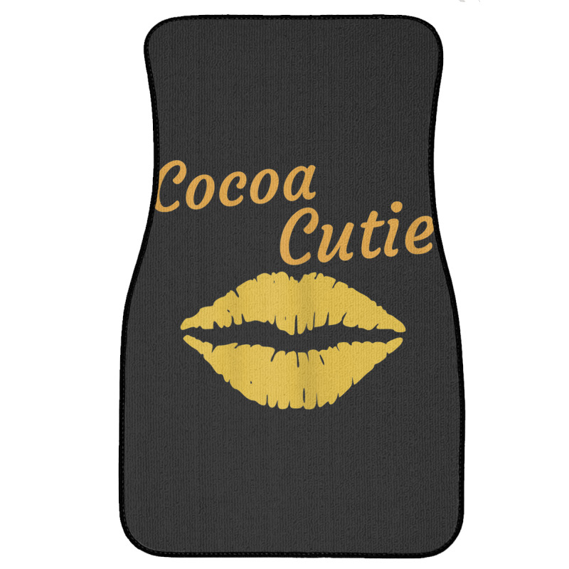 Womens Cocoa Cutie Sexy Gold Lips Cute Melanin Front Car Mat | Artistshot