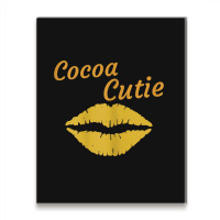 Womens Cocoa Cutie Sexy Gold Lips Cute Melanin Metal Print Vertical | Artistshot