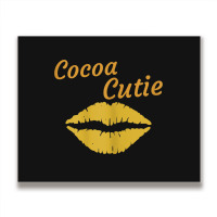 Womens Cocoa Cutie Sexy Gold Lips Cute Melanin Metal Print Horizontal | Artistshot