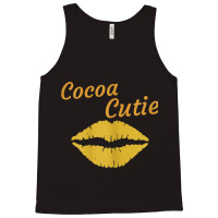 Womens Cocoa Cutie Sexy Gold Lips Cute Melanin Tank Top | Artistshot