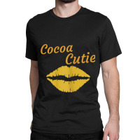 Womens Cocoa Cutie Sexy Gold Lips Cute Melanin Classic T-shirt | Artistshot