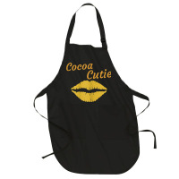 Womens Cocoa Cutie Sexy Gold Lips Cute Melanin Full-length Apron | Artistshot