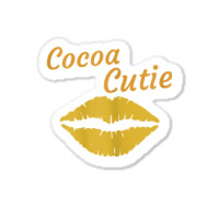 Womens Cocoa Cutie Sexy Gold Lips Cute Melanin Sticker | Artistshot