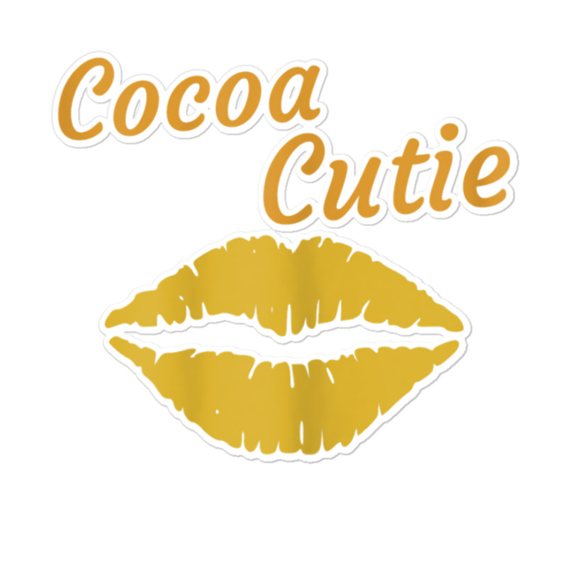 Womens Cocoa Cutie Sexy Gold Lips Cute Melanin Sticker | Artistshot