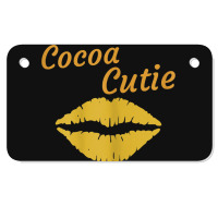 Womens Cocoa Cutie Sexy Gold Lips Cute Melanin Motorcycle License Plate | Artistshot