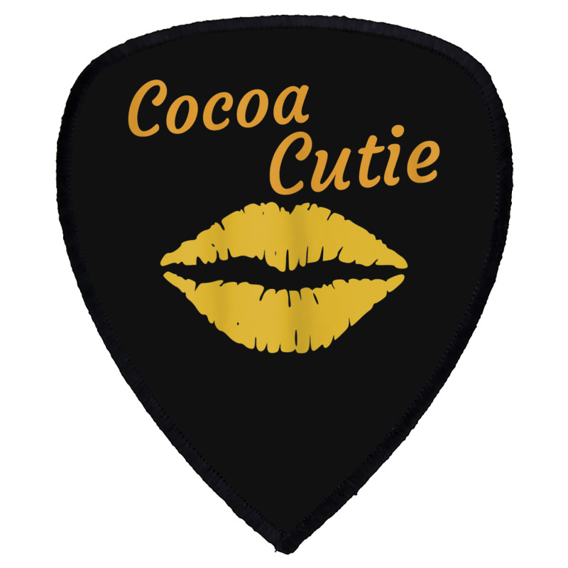 Womens Cocoa Cutie Sexy Gold Lips Cute Melanin Shield S Patch | Artistshot