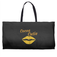 Womens Cocoa Cutie Sexy Gold Lips Cute Melanin Weekender Totes | Artistshot