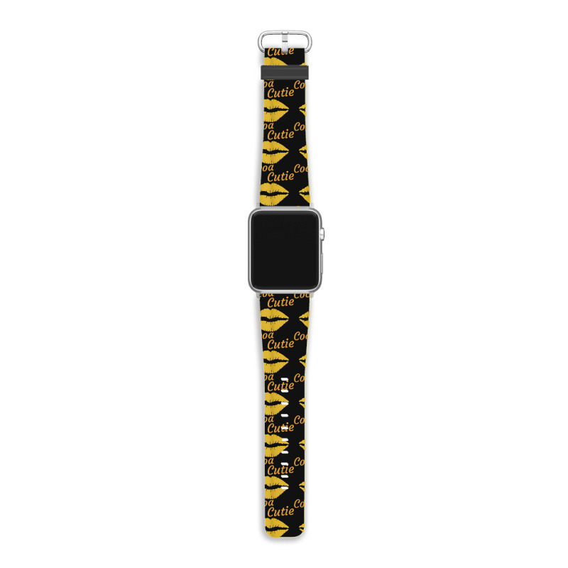 Womens Cocoa Cutie Sexy Gold Lips Cute Melanin Apple Watch Band | Artistshot