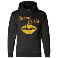 Womens Cocoa Cutie Sexy Gold Lips Cute Melanin Champion Hoodie | Artistshot