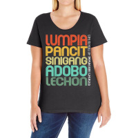 Filipino Philippine Food Lumpia Pancit Sinigang Adobo Lechon T Shirt Ladies Curvy T-shirt | Artistshot