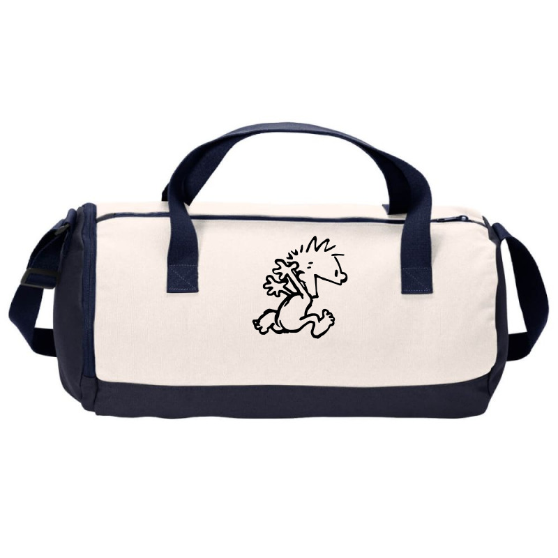 Calvin & Hobbes Comic Running Naked Duffel Bag | Artistshot