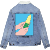 Limited Edition Sex Education Cucumber Poster Unisex Sherpa-lined Denim Jacket | Artistshot