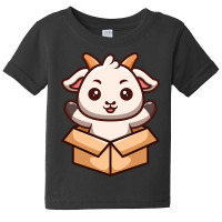 Hot Trend Goat Sitting Out From Box Cute Cartoon Baby Tee | Artistshot