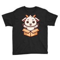 Hot Trend Goat Sitting Out From Box Cute Cartoon Youth Tee | Artistshot