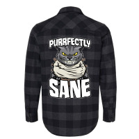 Hot Trend Purrfectly Sane Crazy Cat Lady Funny Mad Cat Lover Halloween Flannel Shirt | Artistshot