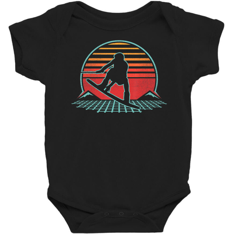 Wakeboard Retro Vintage 80s Style Wakeboarding Baby Bodysuit | Artistshot