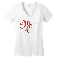 Mariah Carey Merry Christmas Vintage Retro Women's V-neck T-shirt | Artistshot