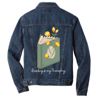 Trending Reading Is My Theraphy 104 Men Denim Jacket | Artistshot