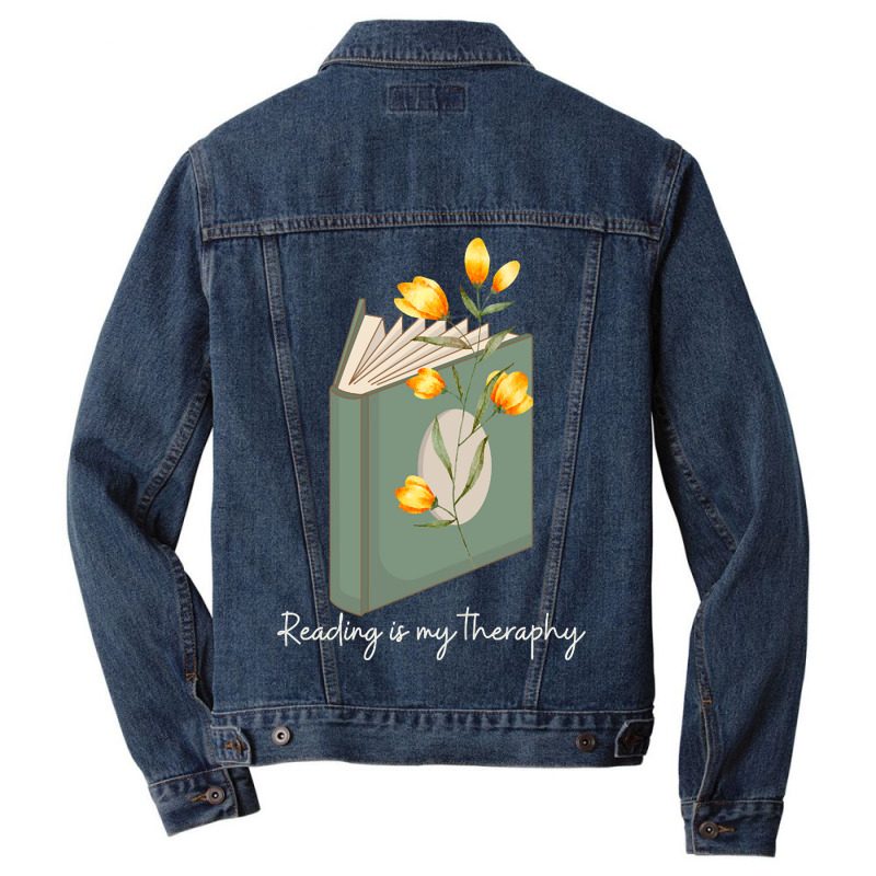 Trending Reading Is My Theraphy 104 Men Denim Jacket by macklinsampson | Artistshot