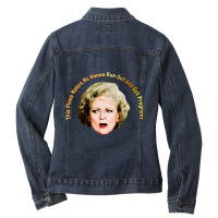 Trending This Place Makes Me Wanna Run Out And Get Pregnant Ladies Denim Jacket | Artistshot