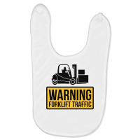 Warning Forklift Traffic Baby Bibs | Artistshot