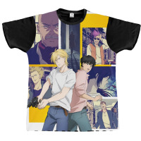 Banana Fish Poster Blue Graphic T-shirt | Artistshot